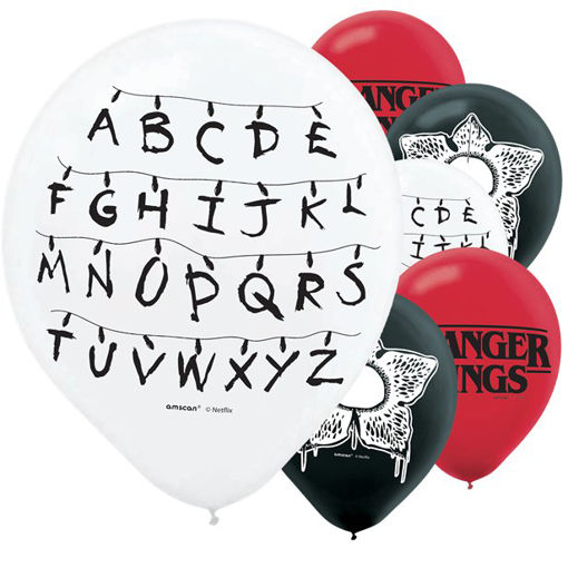 Picture of STRANGER THINGS LATEX BALLOONS - 12 INCH 6 PACK